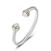UNY Bracelet Designer Brand Inspired Antique Women Jewelry CZ Cable Wire Bangle Christmas Day Gifts (Champagne)