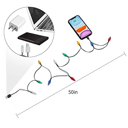 image for Tech Palace Fast Charging Christmas Light Phone Charger Cord USB and B