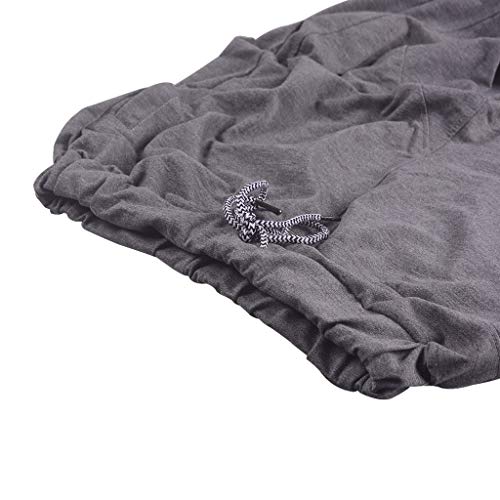 Allywit Mens Casual Summer Joggers Solid Pocket Drawstring Long Pants Quick DryingTrousers Gray