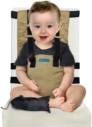 VEVOZA Baby Portable High Chair, Travel Booster Seat with Carry - Technical View