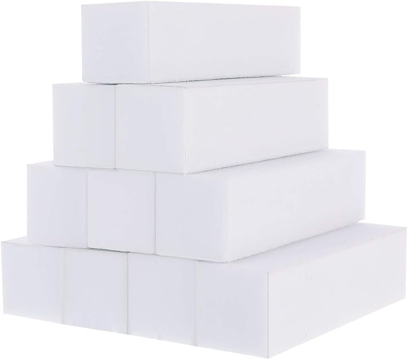 Metagio 10 Pcs Nail Buffer Block White 95x25x25mm Professional Salon