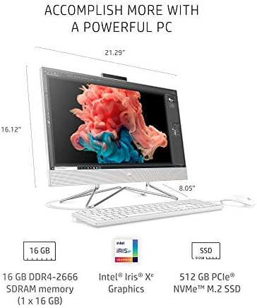 HP 24 All-in-One PC, 11th Gen Intel i7-1165G7 Processor, 16 GB RAM, 512 GB SSD Storage, Full HD 23.8” Touchscreen, Windows 10 Home, Remote Work Ready, Wireless Mouse and Keyboard (24-dp1280, 2020) 3 HP 24 All-in-One PC, 11th Gen Intel i7-1165G7 Processor, 16 GB RAM, 512 GB SSD Storage, Full HD 23.8” Touchscreen, Windows 10 Home, Remote Work Ready, Wireless Mouse and Keyboard (24-dp1280, 2020)