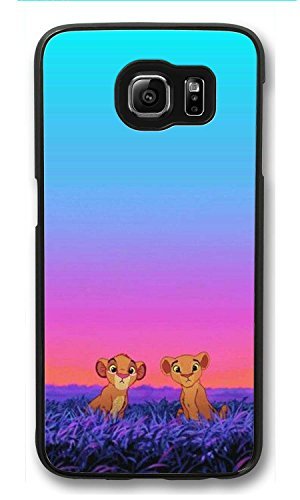 S6 Case, Galaxy S6 Case, Customize Samsung Galaxy S6 Hard Plastic Black Case Protection Shockproof Case Cover for New Galaxy S6 2015 - Baby Lion King