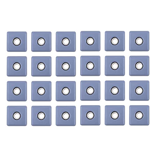 Plomevry 24Pcs Furniture Sliders 30mm Furniture Leg Protectors with Screws Square Chair Leg Protectors Furniture Glide Pads