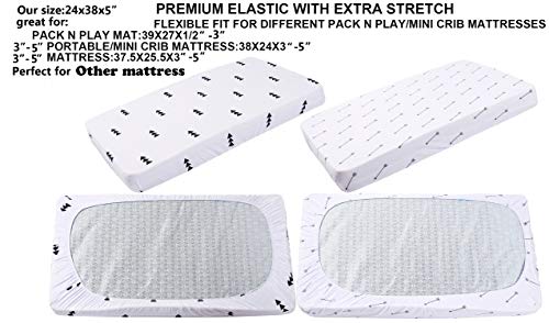 2 Playard+Mattress+Stretchy+Portable+Knlpruhk