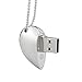 KOOTION Heart-Shape Pendant USB Flash Drive, USB 2.0 Memory Stick with Necklace, Thumb Drive for Photos & Videos, 32G, Pink