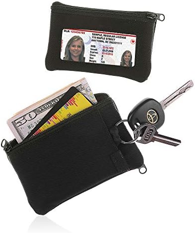 IKEPOD Lightweight Sports Surfshort Wallet - ID Window, Keychain, RFID Holder