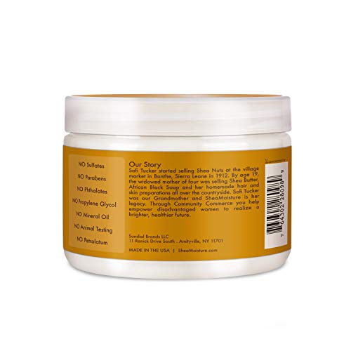 Shea Moisture Raw Butter Curl Memory Custard Cream for Unisex, 12 Ounce
