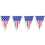 24 Foot Long American USA Flag Pattern Plastic Pennant Curtain Banner for Decorations, Birthdays, Weather Resistant, Event Supplies, Festivals, Children & Adults by Super Z Outlet