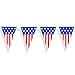 24 Foot Long American USA Flag Pattern Plastic Pennant Curtain Banner for Decorations, Birthdays, Weather Resistant, Event Supplies, Festivals, Children & Adults