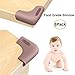 LONGFITE Corner Protectors and Edge Guards Baby Proof Corner Covers and Bumpers Cushion Food Grade Silicone Non-Choking Risk Chewing Safe with Strong Stickiness (8 Pack) (Dark Brown 8 Pack, Corner)