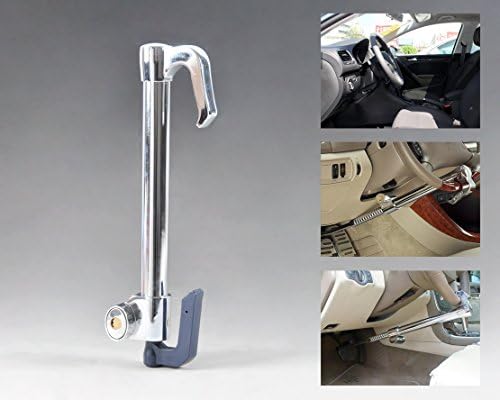 Vechkom Brake Pedal Lock Anti Theft Clutch Lock for automotive Double Hook Double Safety