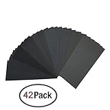 120 to 3000 Grit Sandpaper Assortment, Dry/ Wet, 9 x 3.6 Inch, 42 Pieces,Sand Paper for Automotive Sanding, Wood Furniture Finishing and Wood Turning Finishing by Homder