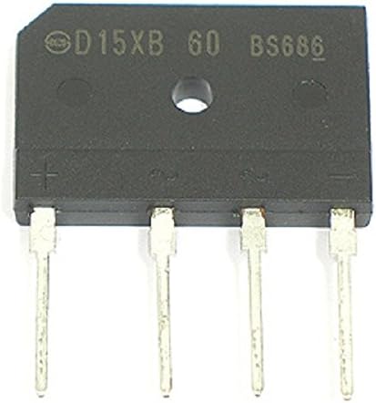 4pcs D15XB60 600V 15Amp Single Phase Bridge Rectifier Diode 600 volt 15a