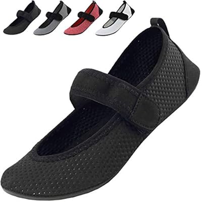 Outdoor Barfussschuhe Frauen mit Klettverschluss Badeschuhe Herren Schnell Trocknend Strand Wasserschuhe Damen Aqua Schuhe Männer Leicht Weiche Verstellbar Schwarz Gr.40/41 8 Schnorchelmasken 41IfF9g98XL. SS400 Obermaterial: 89% Polyester + 11% Spandex. Atmungsaktiv, schnell trocknend, elastisch, weich und bequem.
Innenmaterial: Textil. Atmungsaktiv, angenehm, hautfreundlich, Trocken und bequeme.
Sohle: Hochwertige Rutschfeste Gummisohle. Die Sohle ist 1 mm dick. Man läuft fast wie barfuß, aber die Füße sind doch geschützt.