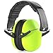 Hearing Protection Ear Muffs - Lime Green Hearing Protection and Noise Cancelling Reduction Safety Ear Muffs, Fits Children and Adults, Perfect for Shooting, Hunting, Woodworking and More by MEDca