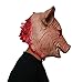 Gmasking 2018 Latex Scary Butcher Pig Head Mask for Halloween Costume Party