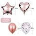 Simona Micah 40 Inch Rose Gold Love Balloons Kit Valentines Day Decorations and Gift for Him or Her Rose Gold Foil Heart Balloons Decorations