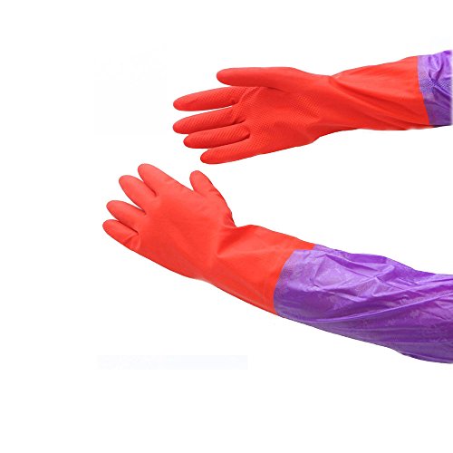 Aquarium Water Change Gloves Keep Hands & Arms Dry Allergen Contamination-Free During Fish Tank Maintenance: Elastic Forearm Seal Prevent Leak (Water Change Gloves)