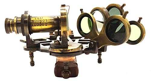 Brass Nautical Sextant Large Brass Navigation Instrument Sextante Navegacion Marine Sextant in Hardwood Gift Box