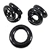 Penile Cock Rings Silicone Male Erection Enhancement Stay Hard Set of 7 Includes 6 Black Donut Cockrings & 1 Heavy Duty Black Donut Discreet Packaging