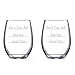 Good Day - Bad Day - Don't Even Ask Stemless Wine Glass (Set of 2)