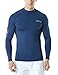 Tesla TM-MSR10-NVY_Large Men's UPF 50+ Long Sleeve Rashguard MSR10
