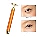 Beauty Bar T Jade Head - Fire Eyes-DIY Energy 24K Gold Pulse Face Wrinkles Massager Facial Body Skin Care Vibrating Massage Tools Birthday Gift (Gold)