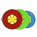 Spill Stopper Lid Cover Pack of 3,Horsky Silicone Boil Over Safeguard Anti Spill Lid Cover Pot Pan Lid Multi-Function Cooking Kitchen Tool Two big 11.4 inch and one Small 10.2 inch (Green, Red & Blue)