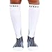 Blitzu Compression Socks 15-20mmHg for Men & Women BEST Recovery Performance Stockings for Running, Medical, Athletic, Edema, Diabetic, Varicose Veins, Travel, Pregnancy, Relief Shin Splint L/XL White