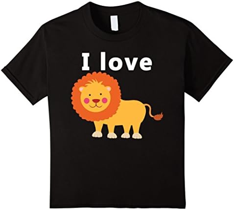 Kids I Love Lions T-shirt 10 Black