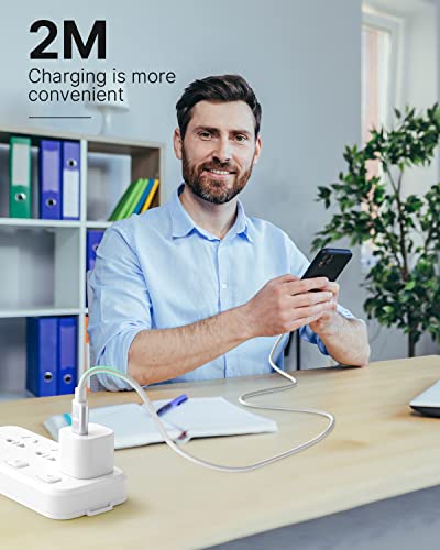 Aioneus iPhone Charger Cable 2M Type C iPhone Cable MFi Certified USB C to Lightning Cable iPhone Fast Charger Cable Compatible with iPhone 14 13 12 11 Pro Max XS XR 8 Plus iPad