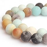 SHG 8mm Round Frost Mixed Color Amazonite Agate Beads Natural Gemstone Agate Beads For Jewerly Making Beads Strand 15 inches Jewelry Making Beads Spacer Beads(8mm Frost Mixed Color Amazonite)