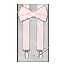 Suspender & Bow Tie Set (Adult, Light Pink)