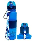  Nenda 22oz Silicone Collapsible Travel Water Bottle – BPA Free, Leakproof with Carabiner