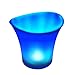 Bryt LED Lighted Ice Bucket – Champagne, Wine and Beer Ice Bucket for Parties with Blue Bucket Light - Keeps Drinks Chilled