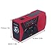 Weather Solar Emergency Radio, Hand Crank Portable NOAA/AM/FM Radio with SOS Led Flash Alarm Flashlight Reading Lamp Cellphone Charger, Home Outdoor Survival Supply Kits (Red, 2000mah)