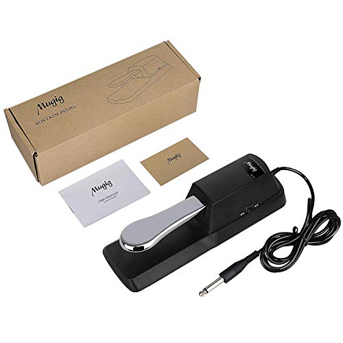 Sustain Pedal Universal, Mugig Anti-Slip Foot Pedal for Casio Yamaha Korg Moog Electronic Keyboards & Digital Piano with 1/4 Input Jack