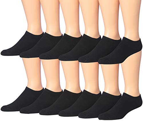 James Fiallo Men's 12-Pairs Low Cut Athletic Socks, (Sock size 10-13) Fits shoe size 6-12, 2902-12