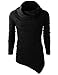 H2H Men's Jedi Sith Tunic Costume Adult Pullover Oblique Line Bottom Edge BLACK US L/Asia XL (KMTTL046)