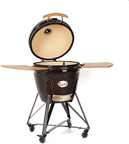 Ynni Kamado Xl 23 Grill Black With Chipfeeder Bbq Ceramic Egg