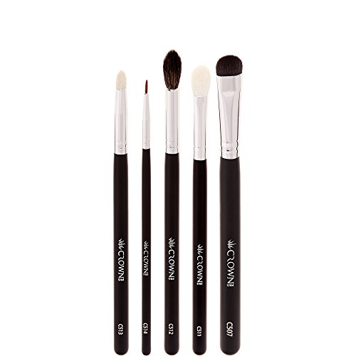 Crown PRO - 5 Piece Eyeshadow Set -Shadow, Crease, Blending, Detail Crease, and Liner Brushes