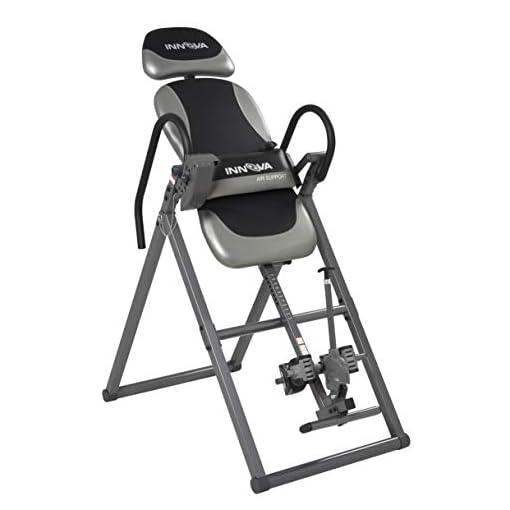 INNOVA HEALTH AND FITNESS ITX9900 Inversion Table with Air Lumbar Support, Black/Gray