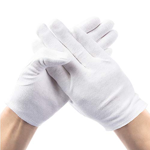 12 Pairs White Gloves for Children's Hand Moisturizing Gloves Pure Cotton Gloves for Police Formal Tuxedo Honor Guard and Special Occasions - Thumbnail 7