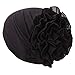 Raylans Women Flower Elastic Turban Beanie Head Wrap Chemo Cap Hat (1#)