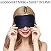 Sunrise Life 100% Silk Eye Mask for Sleeping with Gift Ideas - Super Smooth Sleep Mask for Women Men Kids, Comfortable Eye Covers, Perfect Light Proof, Pressure Free (Navy blue)