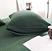 MisDress Jersey Knit Cotton Fitted Sheet Queen Size Dark Green Fitted Sheet Set 3 Pieces, 15