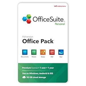 OfficeSuite Personal Compatible with Microsoft® Office Word Excel & PowerPoint® and Adobe PDF for PC Windows 11…