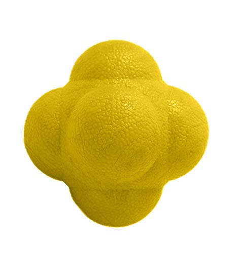 Springen Reaction Ball, Field Training Ball and Agility Trainer for Baseball Sports by Hexagonal Ball 2Pack (Orange + Yellow)