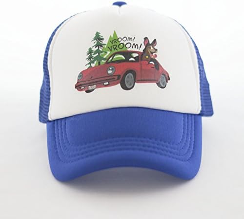 Royal Blue Sports Car Toddler Kids Snapback Cap Trucker Hat by JP DOoDLES